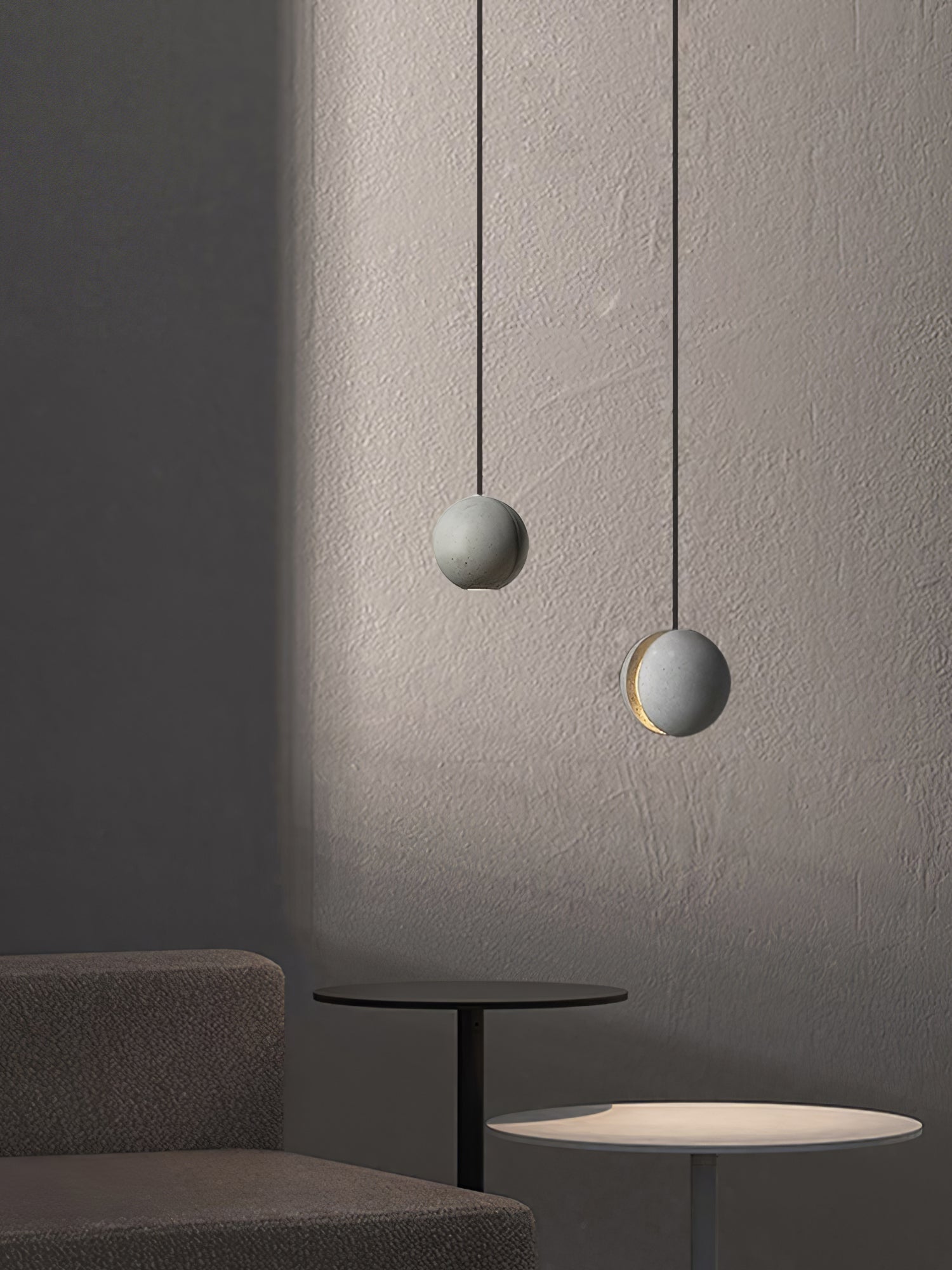 Moon Concrete Pendant Lamp - Blowlighting