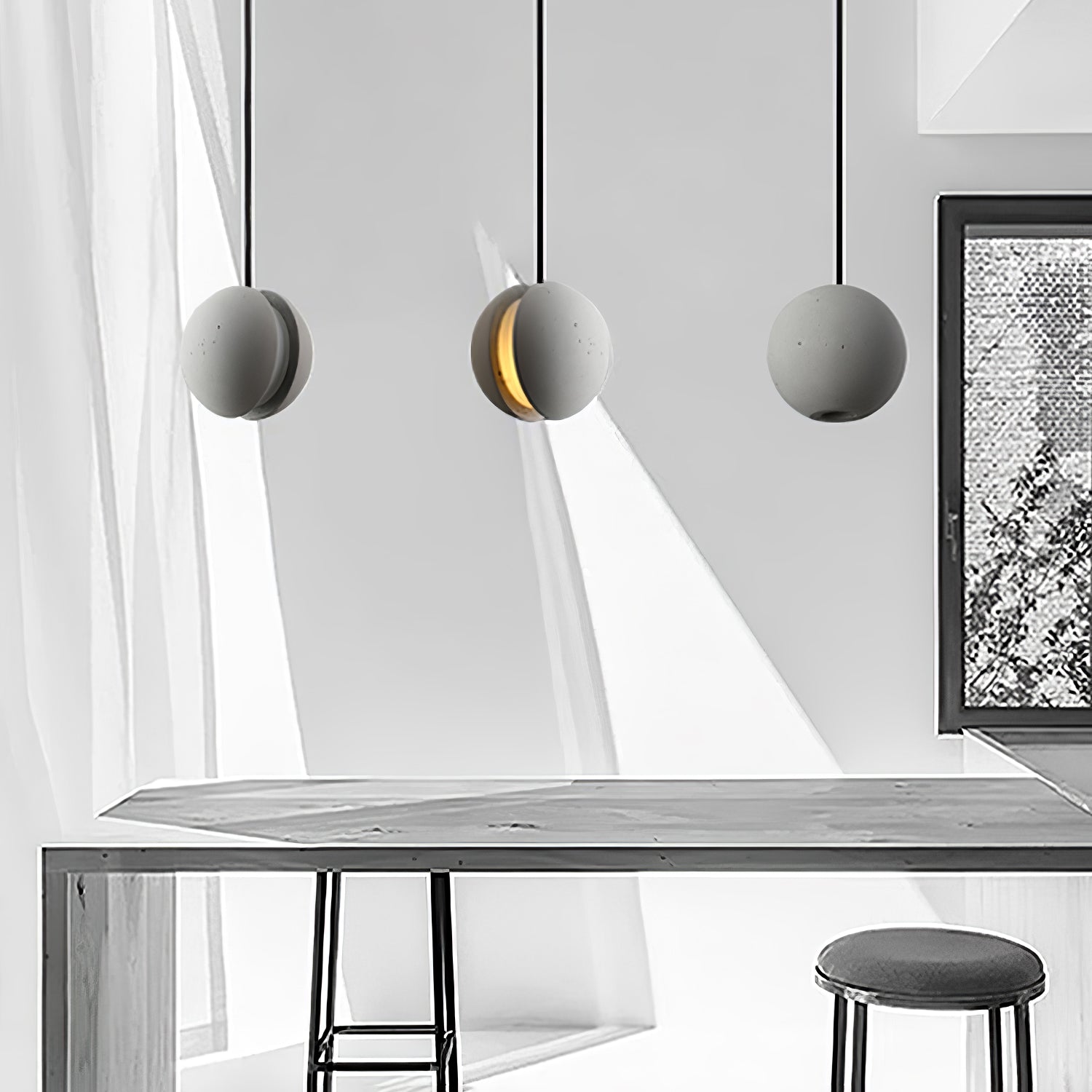 Moon Concrete Pendant Lamp - Blowlighting