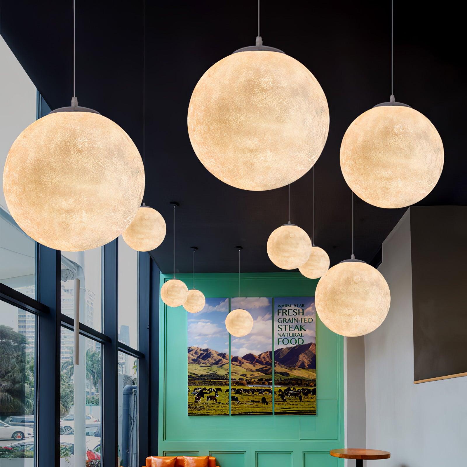 Lustra Pendelleuchte Mondförmiges Harz-Letslighting