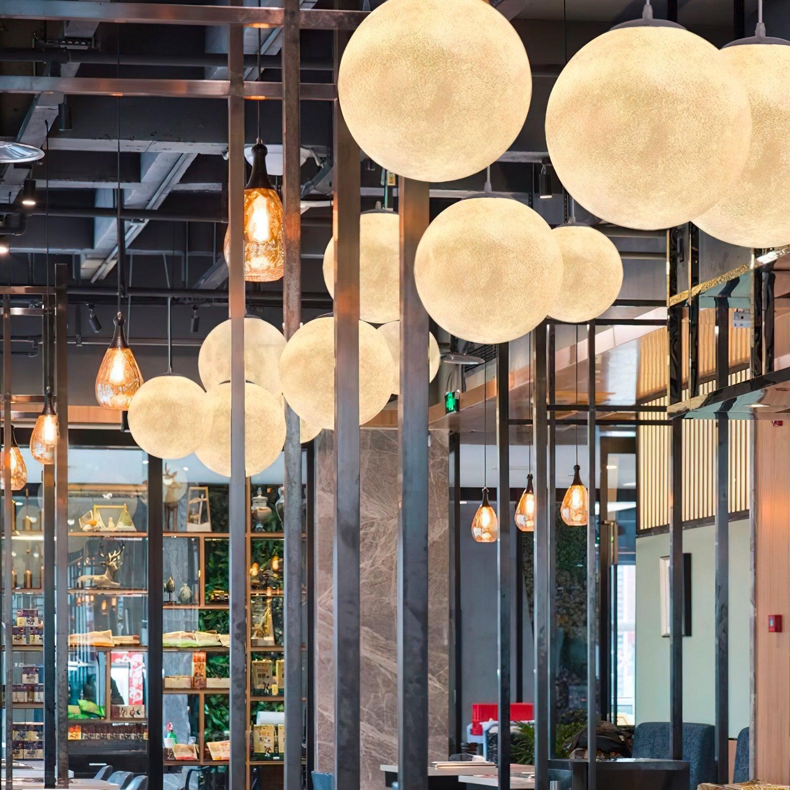 Lustra Pendelleuchte Mondförmiges Harz-Letslighting