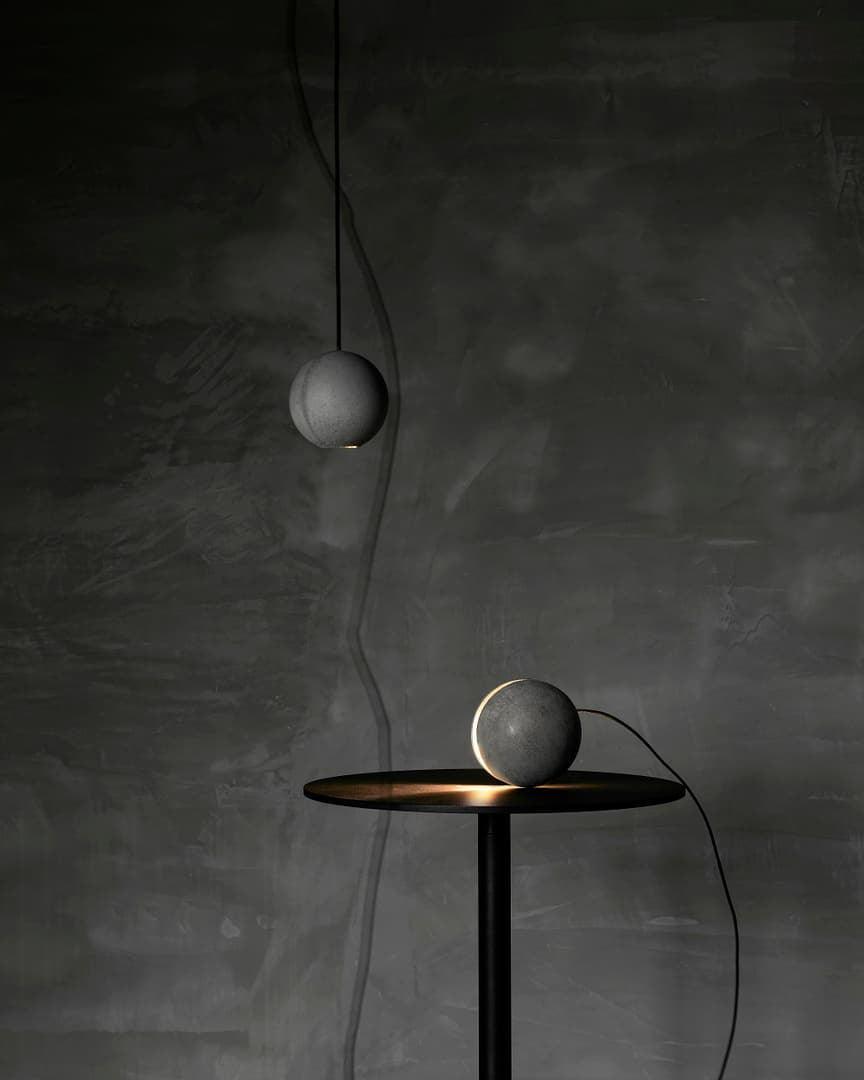 Moon Concrete Pendant Lamp - Blowlighting