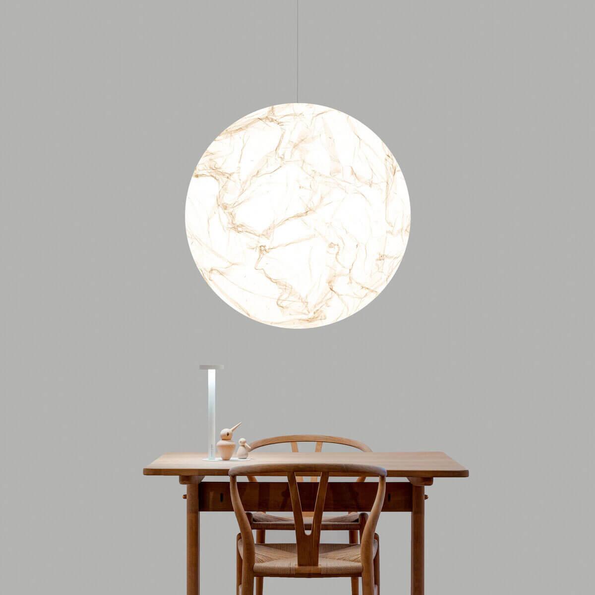 Globe Minimalistische Seiden-Pendelleuchte-Letslighting