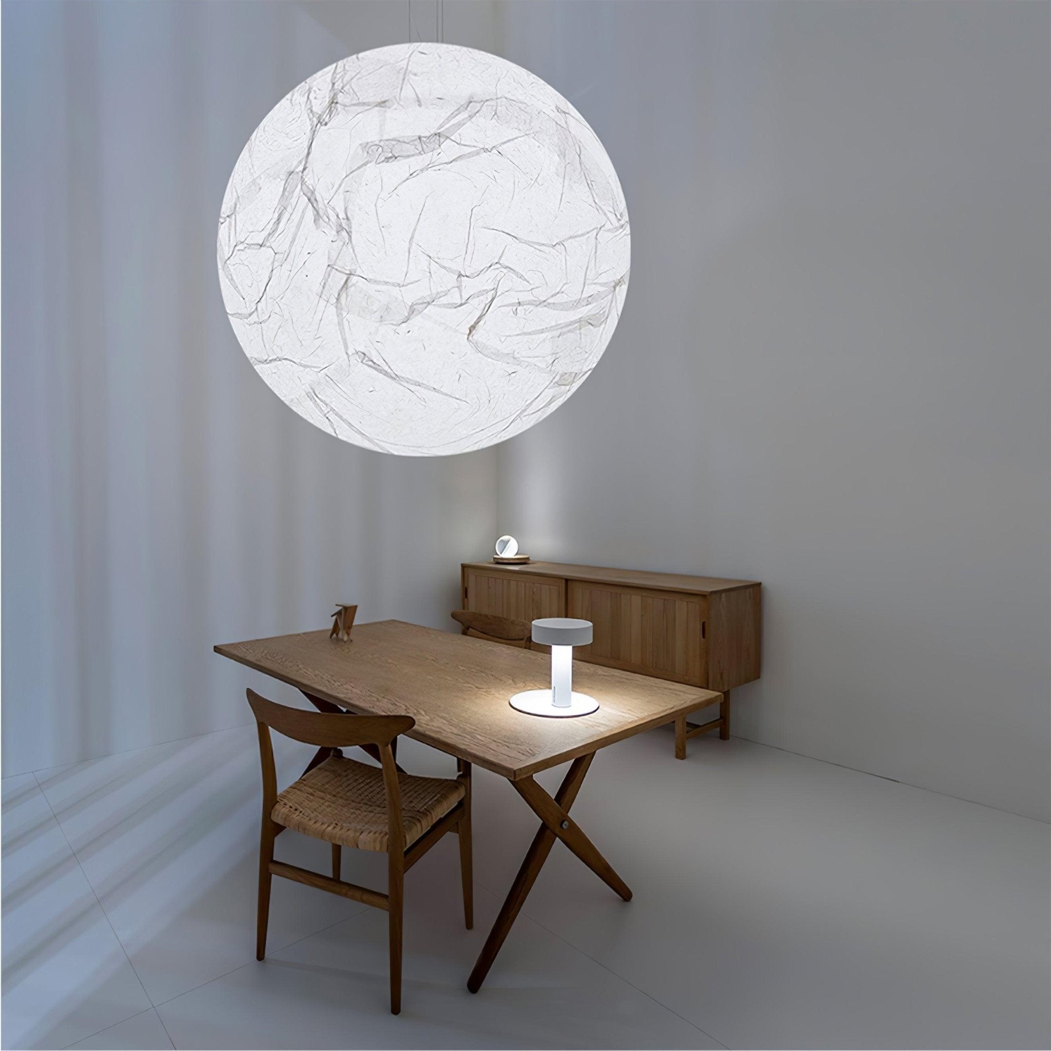 Globe Minimalistische Seiden-Pendelleuchte-Letslighting