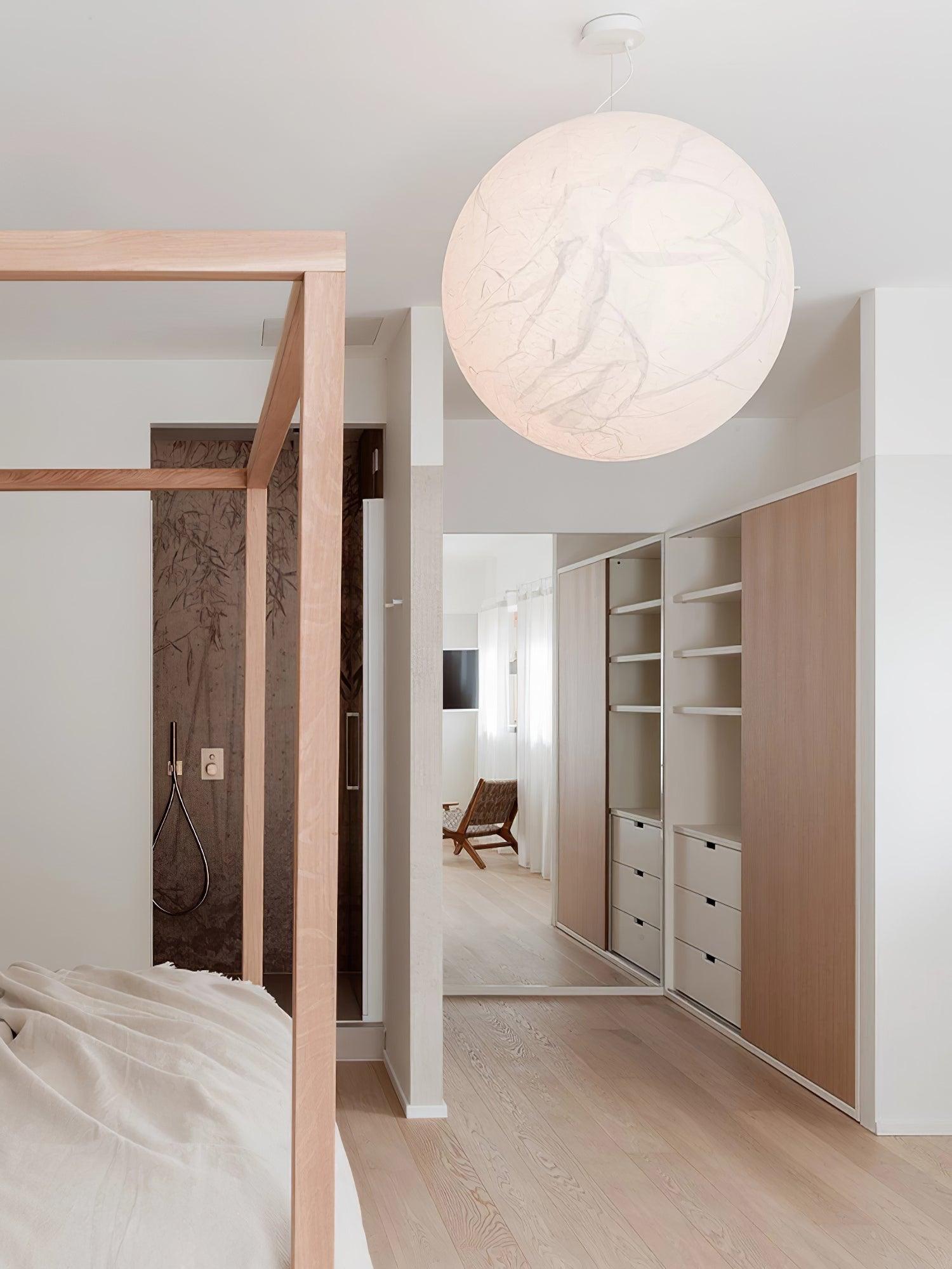 Globe Minimalistische Seiden-Pendelleuchte-Letslighting