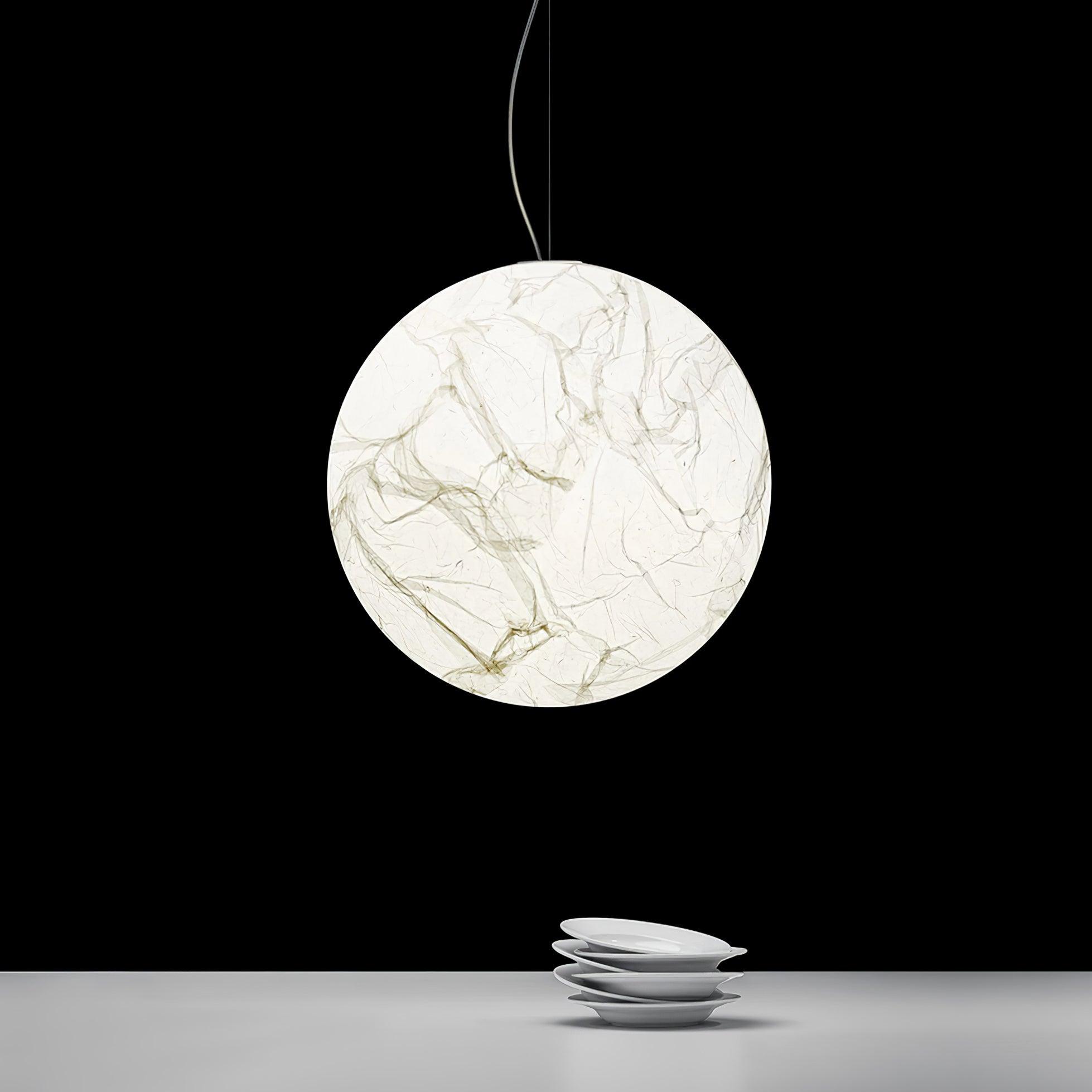 Globe Minimalistische Seiden-Pendelleuchte-Letslighting