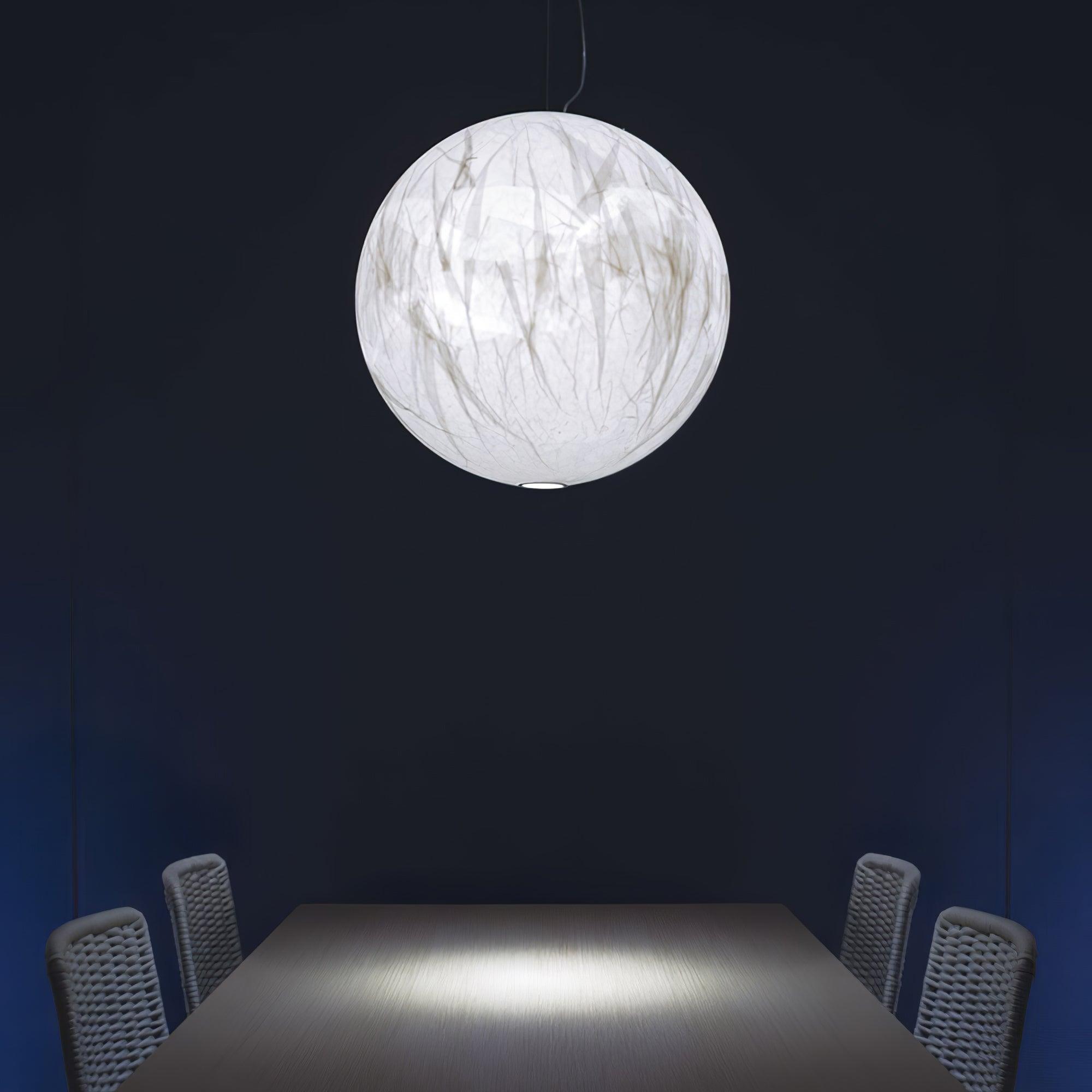 Globe Minimalistische Seiden-Pendelleuchte-Letslighting