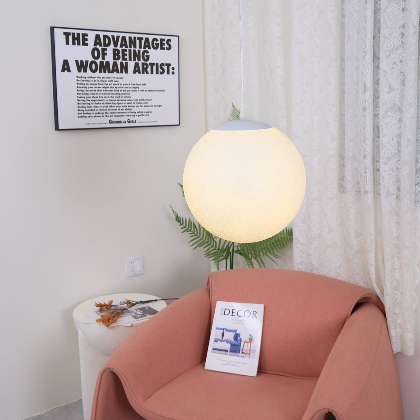 Lustra Pendelleuchte Mondförmiges Harz-Letslighting