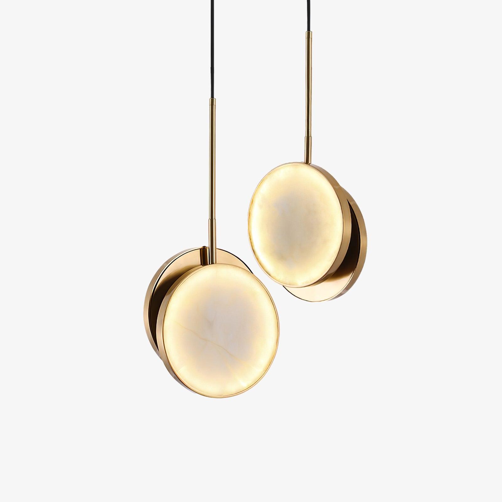 Synoryra Dual Disc Alabaster Pendant Light - Neutralighting