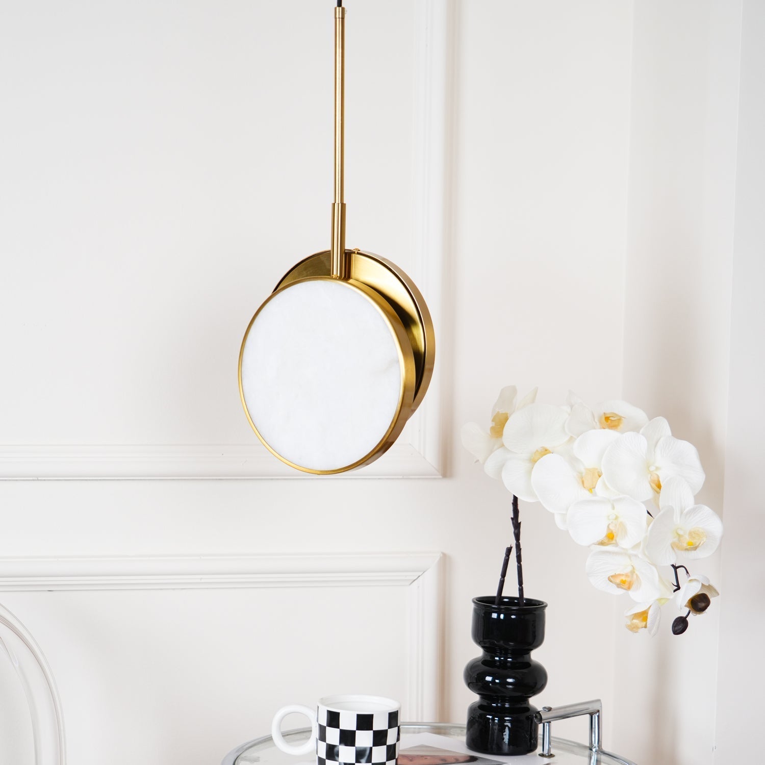 Synoryra Dual Disc Alabaster Pendant Light - Neutralighting