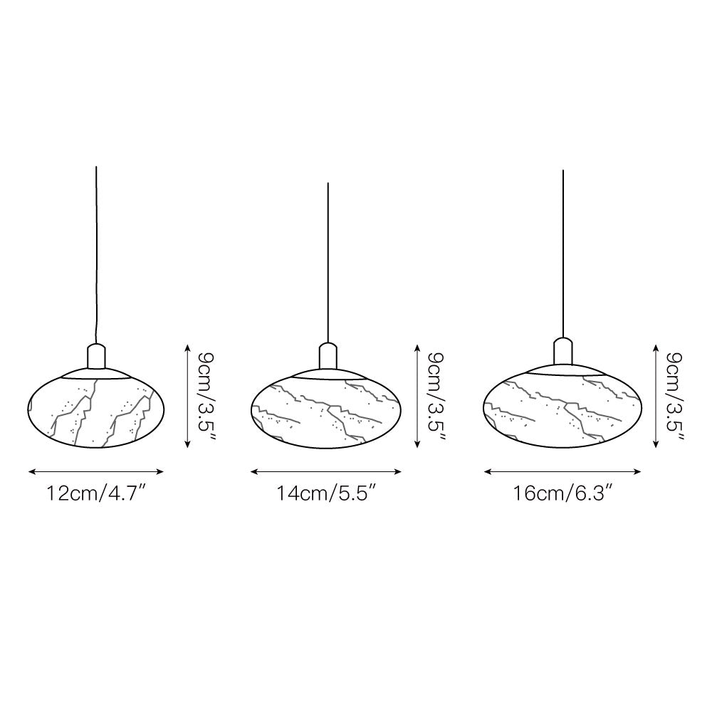 Cuthean Modern Minimalist Brass Alabaster Pendant Lamp - Letslighting