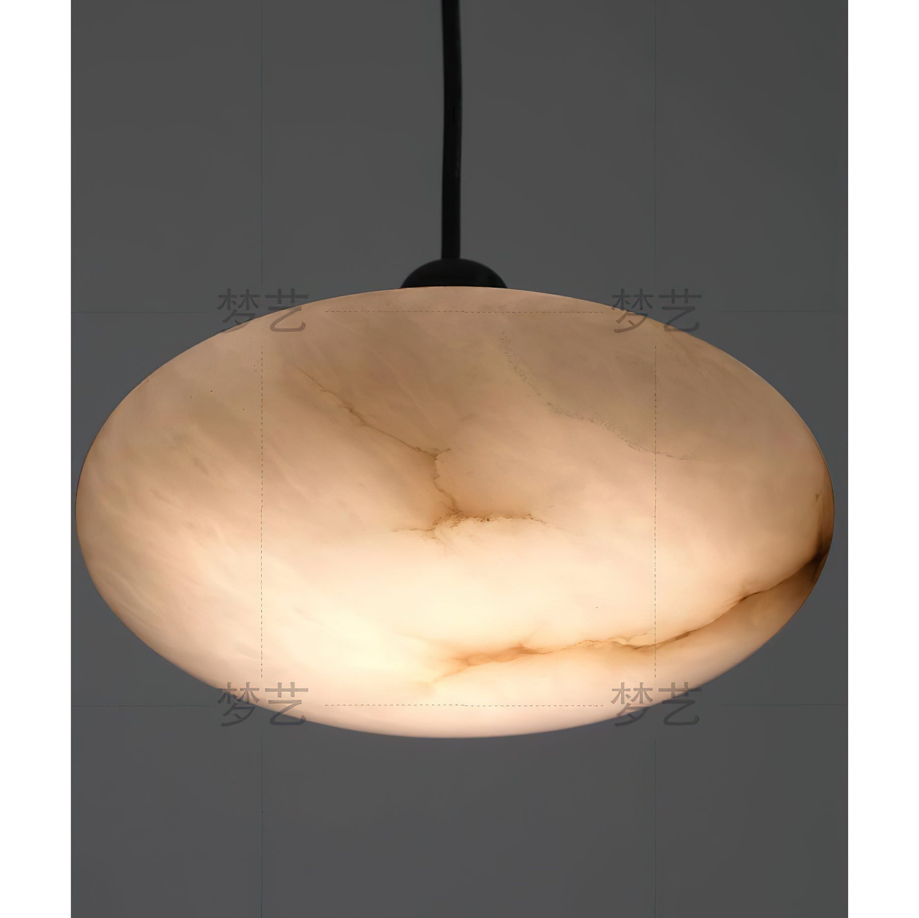 Cuthean Modern Minimalist Brass Alabaster Pendant Lamp - Letslighting