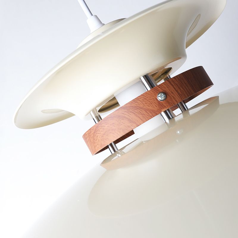 Valentina Design LED Pendelleuchte Weiß Schlafzimmer/Wohnzimmer/Küche Metall