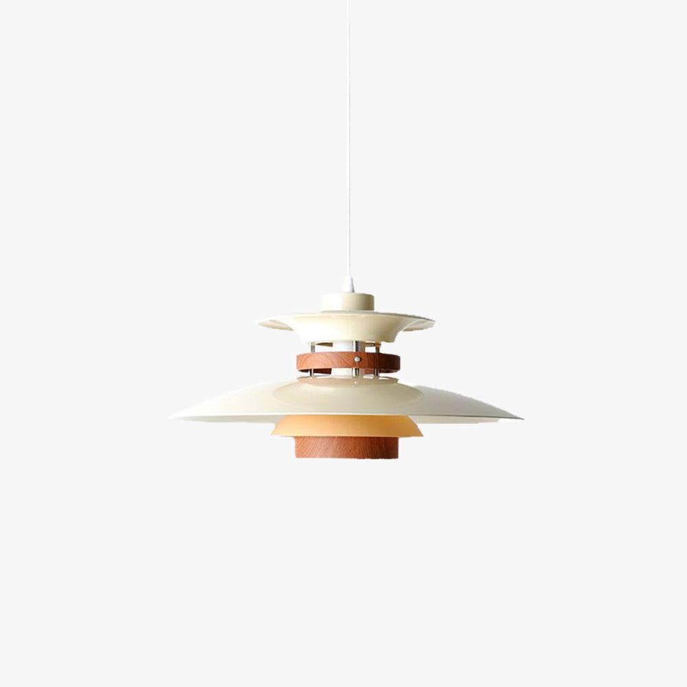 Valentina Design LED Pendelleuchte Weiß Schlafzimmer/Wohnzimmer/Küche Metall