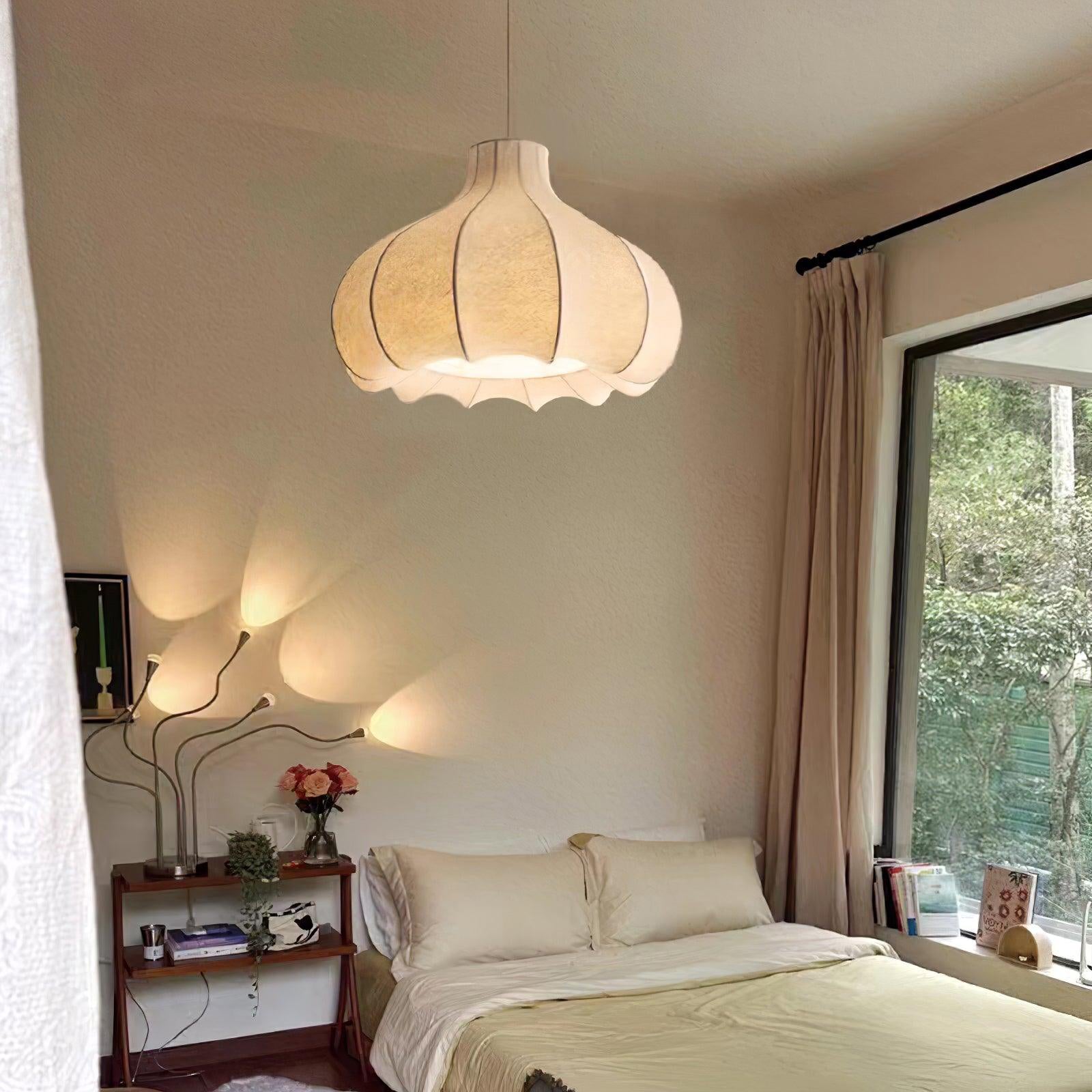 Zinnia Vintage Stoff Pendelleuchte Leuchte-Letslighting