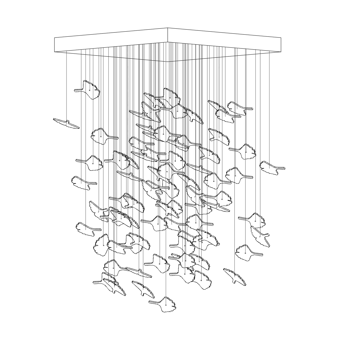 Syraean Mehrfarbiger Ahornblatt-Kristall-Kronleuchter-Letslighting