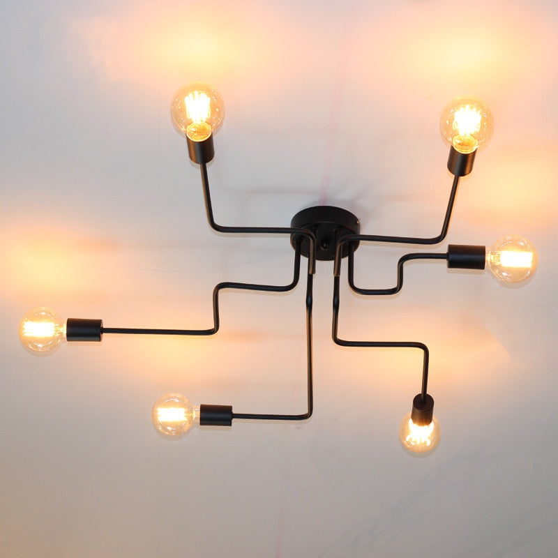 Silva Vintage LED Deckenleuchte Industriestil Wohnzimmer Metall 5 Farben