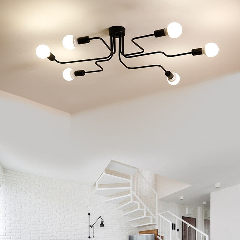 Silva Vintage LED Deckenleuchte Industriestil Wohnzimmer Metall 5 Farben
