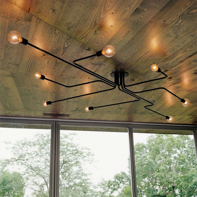 Silva Vintage LED Deckenleuchte Industriestil Wohnzimmer Metall 5 Farben