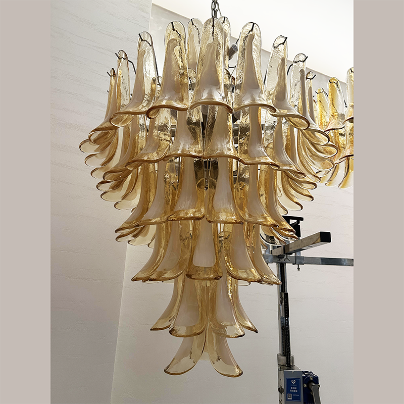 Alsorisra Postmodern Luxury Petal Glass Chandelier - Letslighting