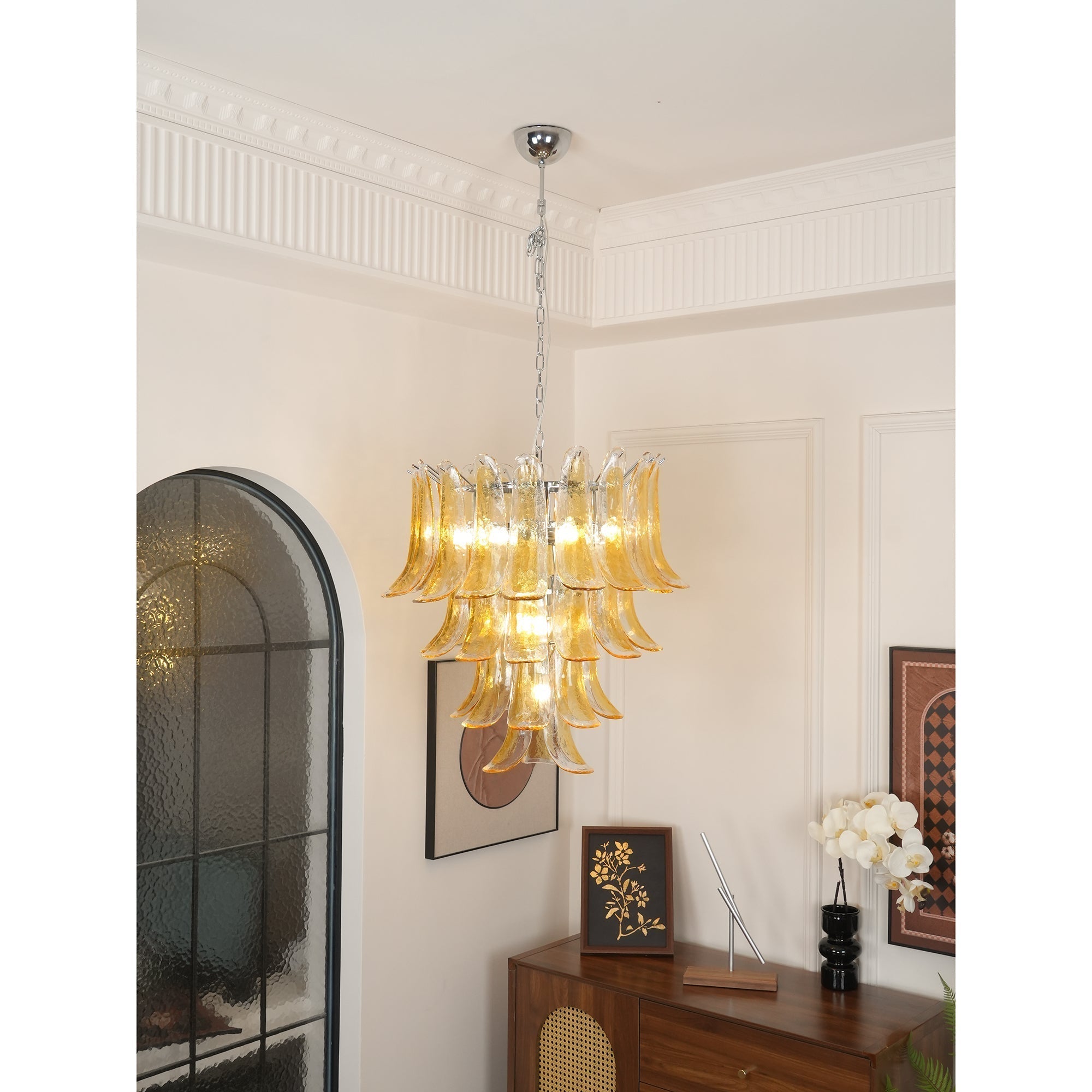 Orshaan Postmodern Luxury Metal Glass Chandelier - Letslighting