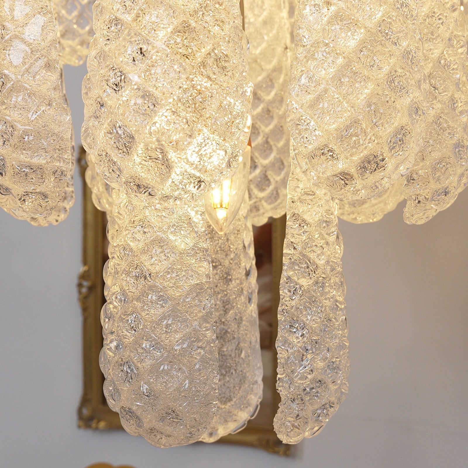 Aurora Chandelier Clear Murano Glass Dewdrop Layered - Neutralighting