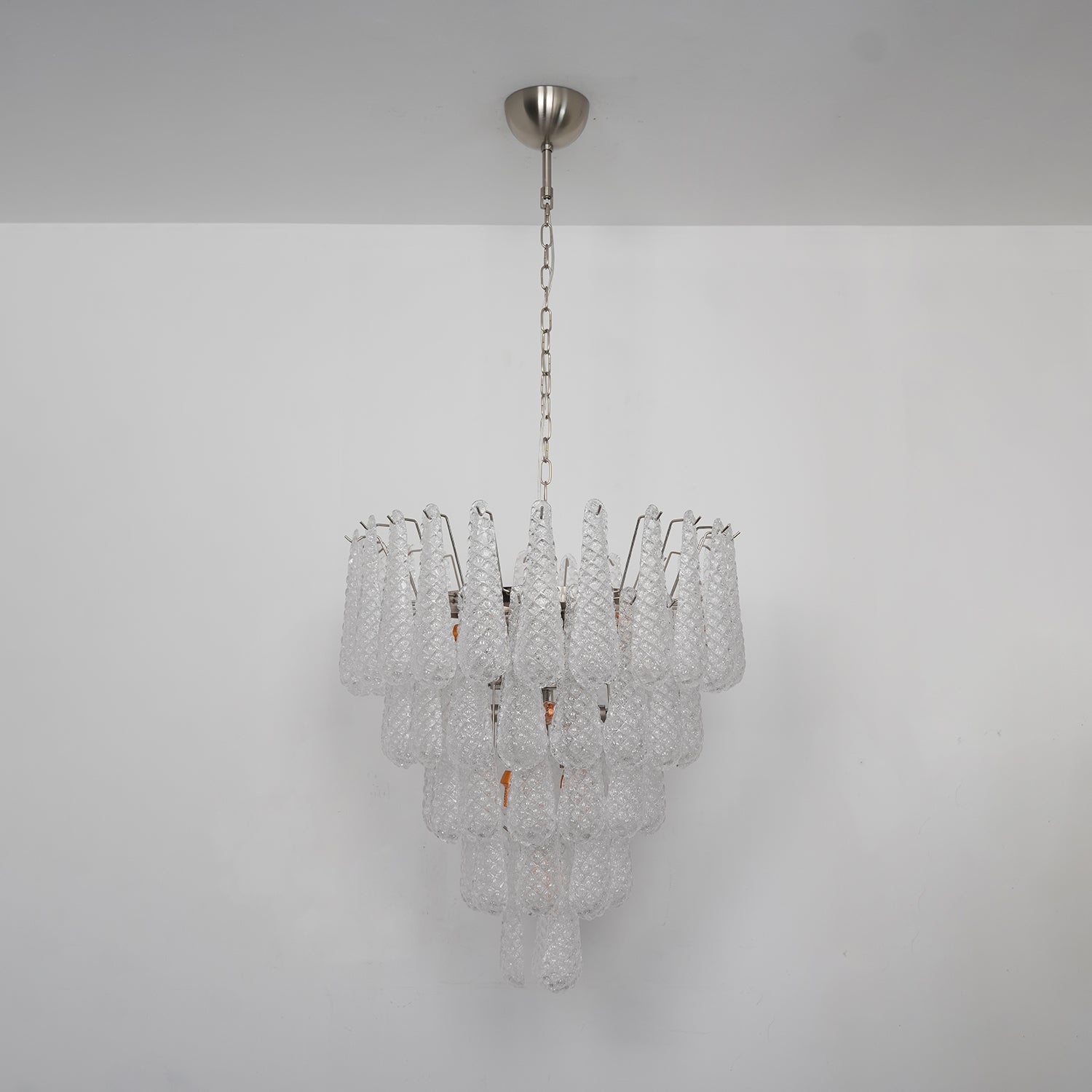 Aurora Chandelier Clear Droplets Murano Glass Waterfall Diamond - Neutralighting