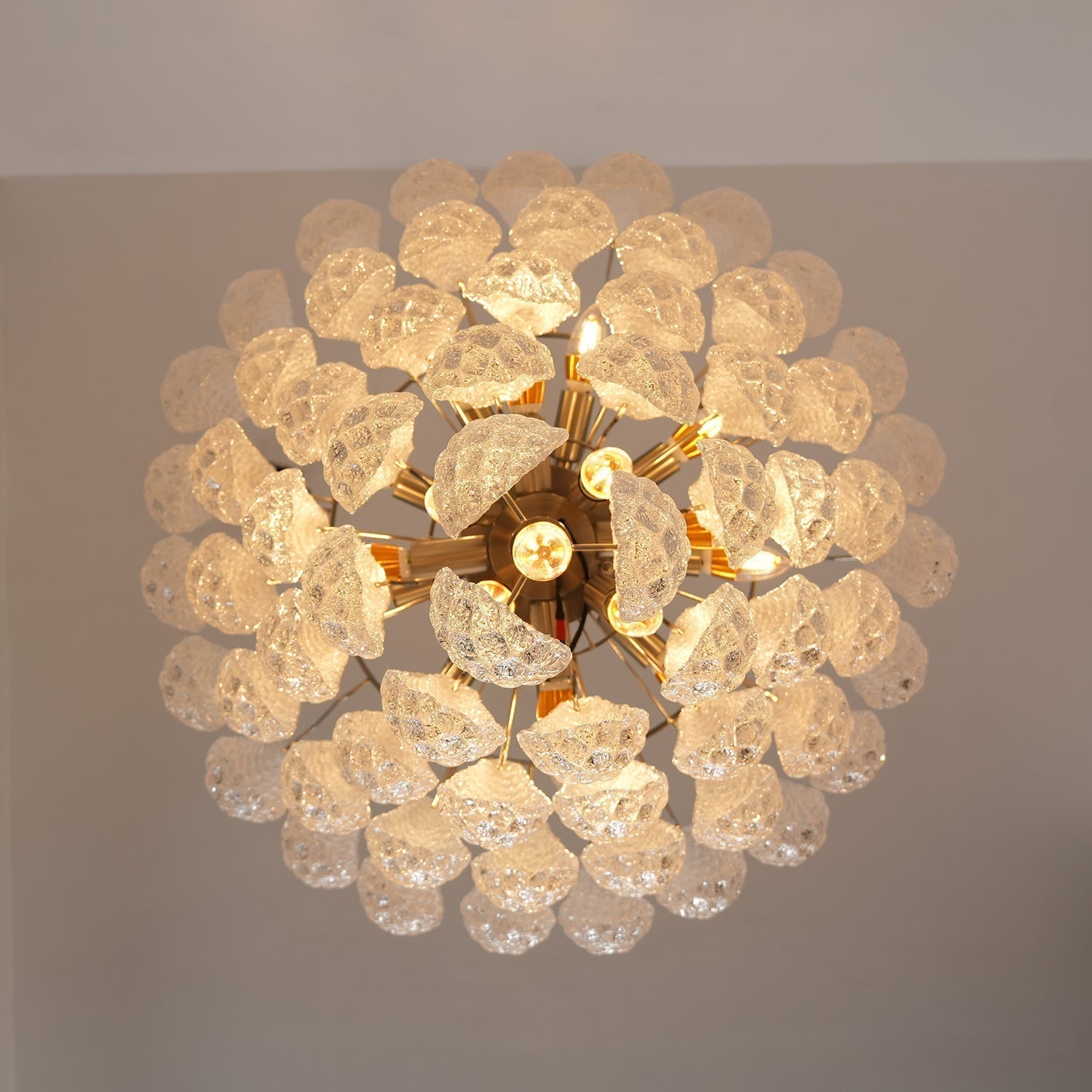 Aurora Chandelier Clear Droplets Murano Glass Waterfall Diamond - Neutralighting