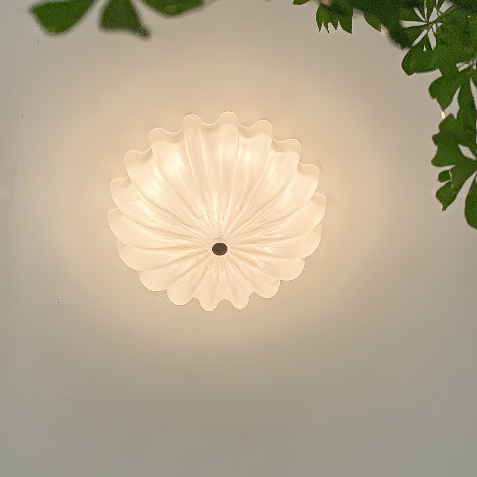 Aurora Ceiling Lamp Murano Blown Glass Shell Inspired - Blowlighting