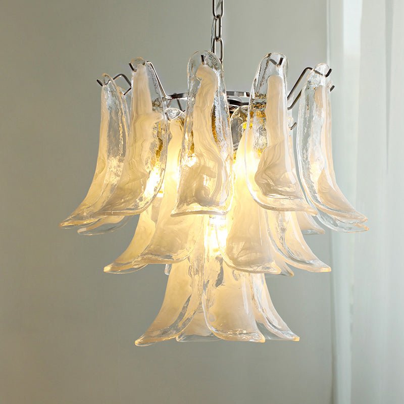 Aurora Chandelier Murano Glass Petals Vintage - Blowlighting