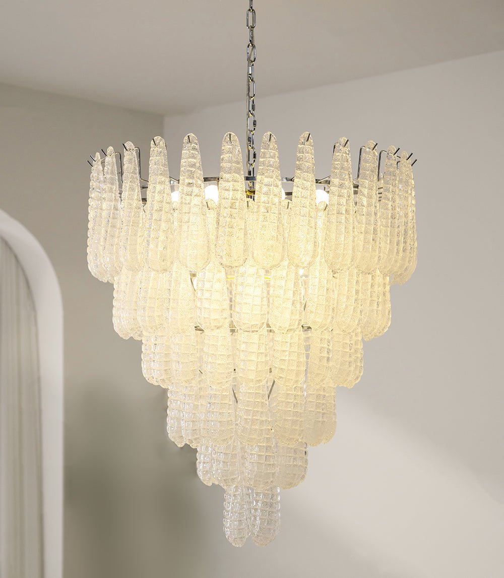 Aurora Chandelier Pinecone Murano Glass Textured Luxury - Neutralighting