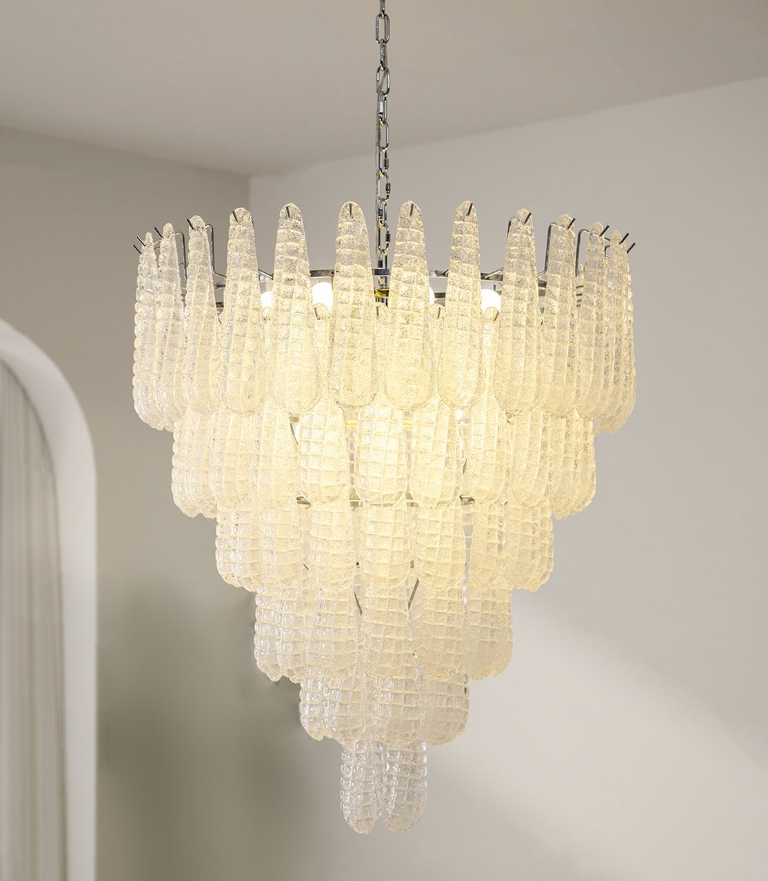 Aurora Chandelier Pinecone Murano Glass Textured Luxury - Neutralighting