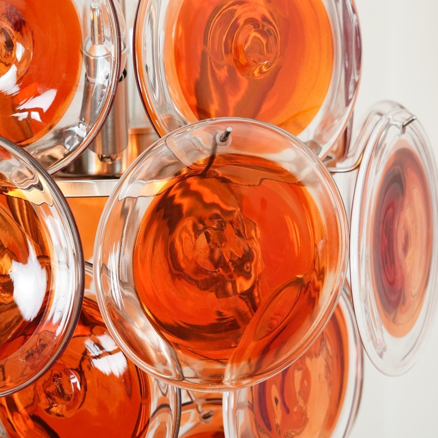 Aurora Chandelier Murano Orange Glass - Blowlighting