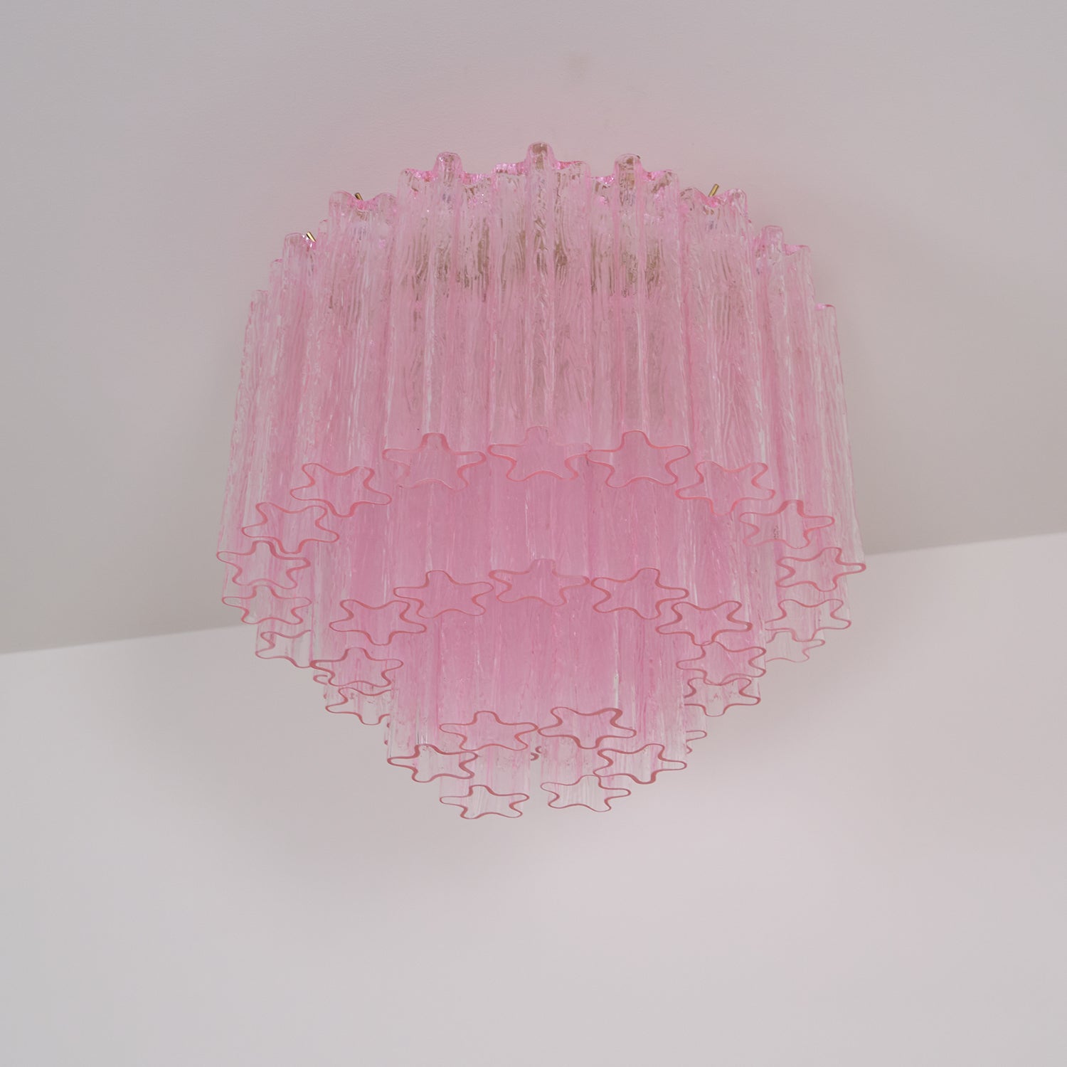 Aurora Ceiling Lamp Murano Pink Glass Vintage - Blowlighting