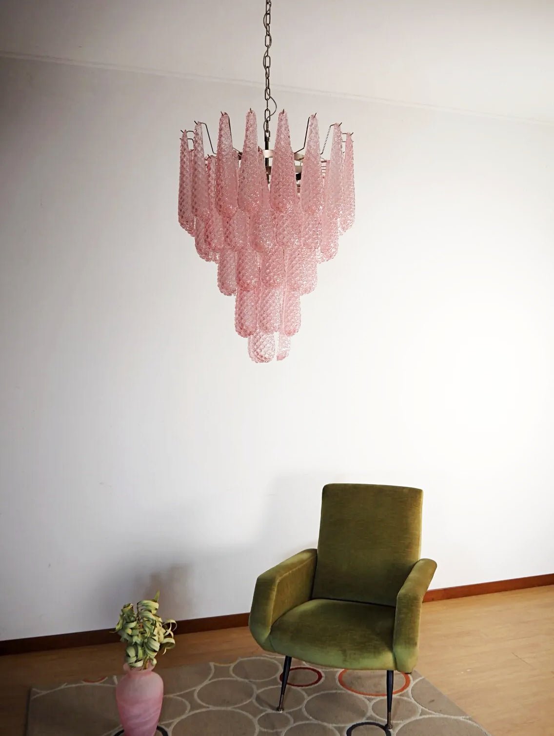 Aurora Chandelier Pink Dewdrop Cascading Romantic - Neutralighting