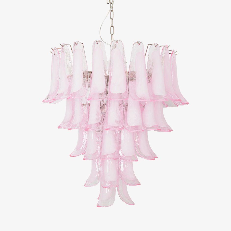 Aurora Chandelier Pink Murano Glass Petals Cascade - Neutralighting