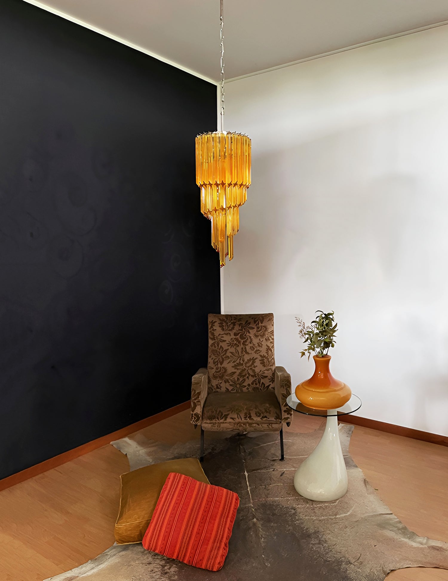 Aurora Chandelier Spiral Pink Prism Tiered - Neutralighting