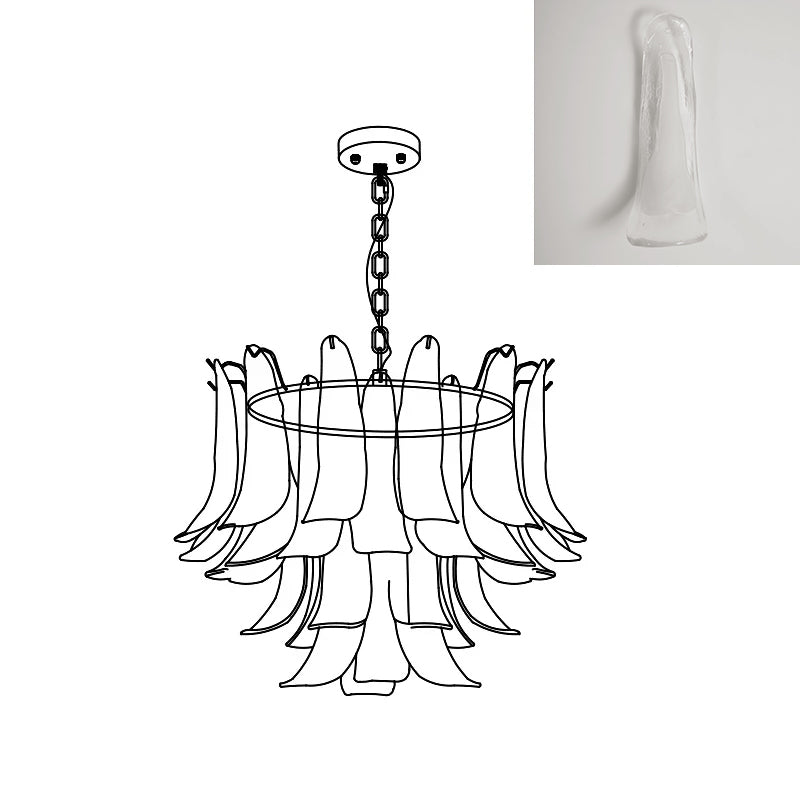 Moirai Kronleuchter aus Murano-Glas