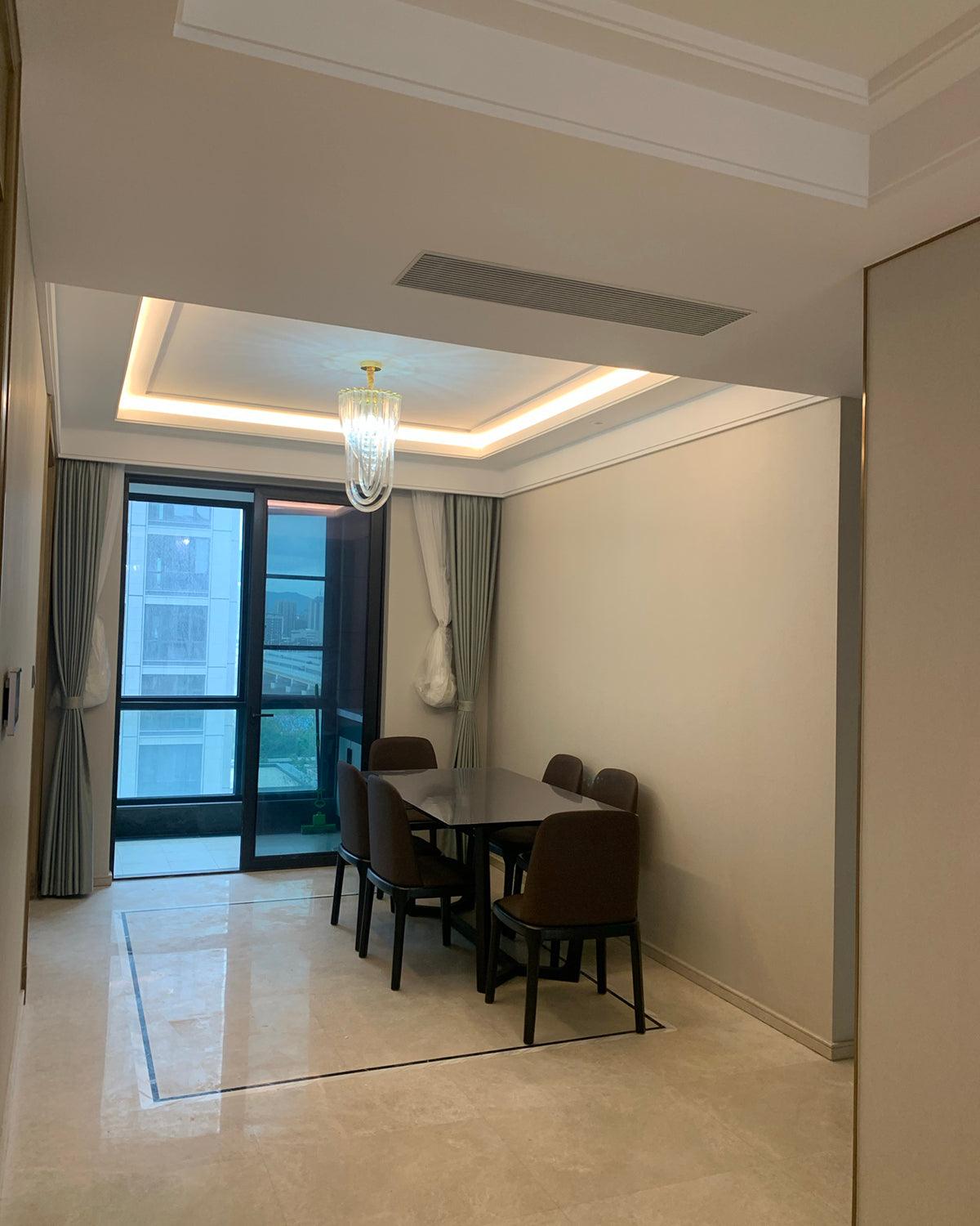 Aurora Chandelier Clear Curved Tiered - Blowlighting