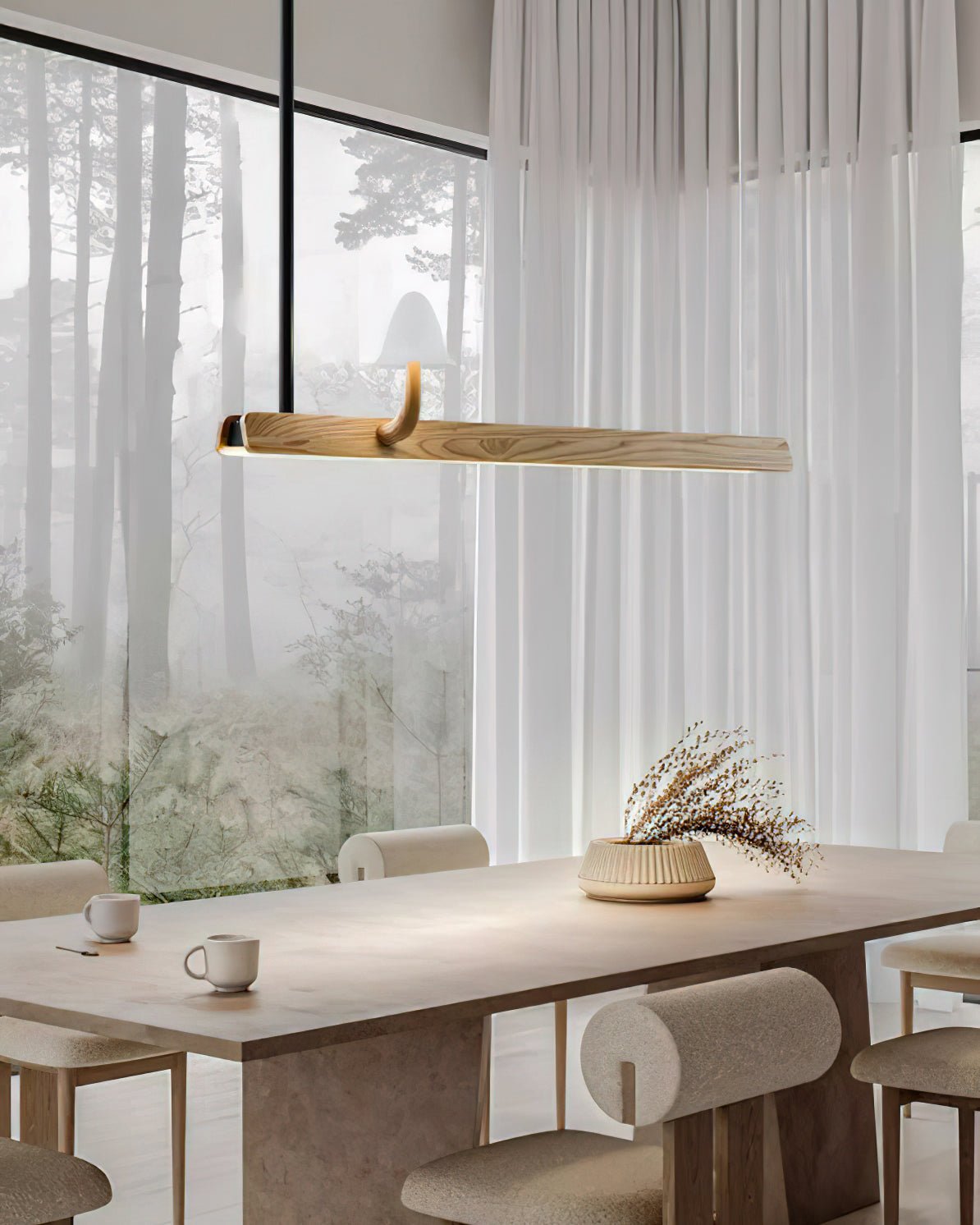 Lustra Kronleuchter Pilz Holz Minimalistisch Modern-Letslighting
