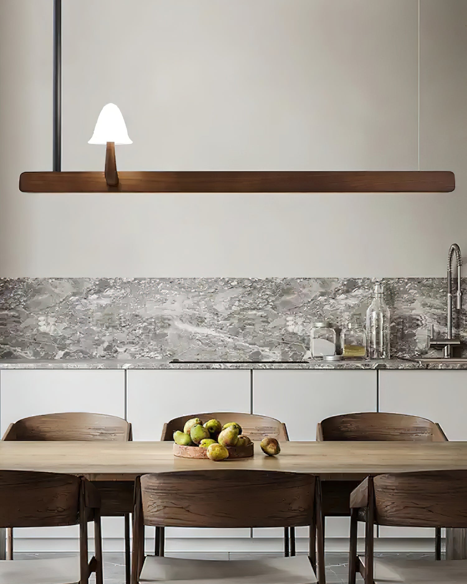 Lustra Kronleuchter Pilz Holz Minimalistisch Modern-Letslighting