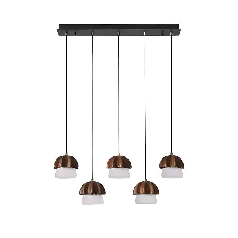 Lustra Pendelleuchte Pilz Cluster Holz Glas-Letslighting