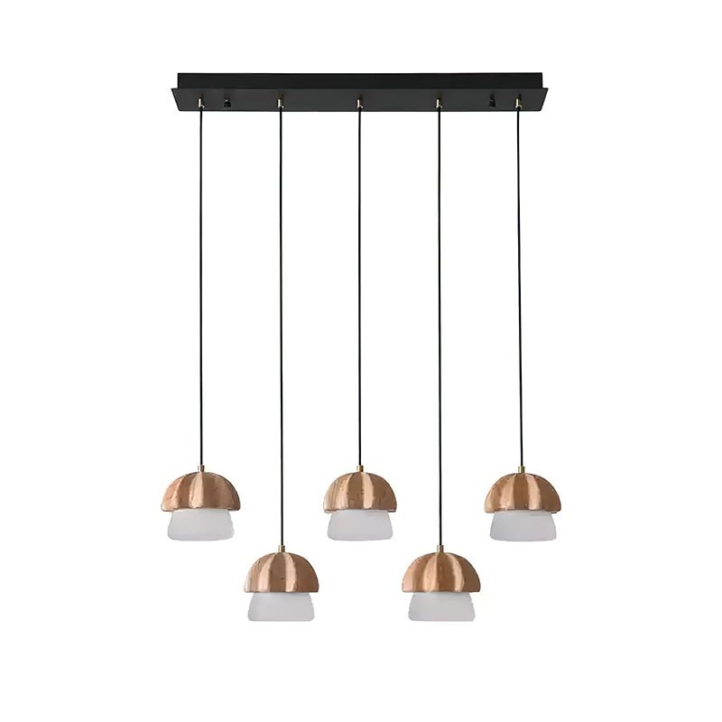 Lustra Pendelleuchte Pilz Cluster Holz Glas-Letslighting