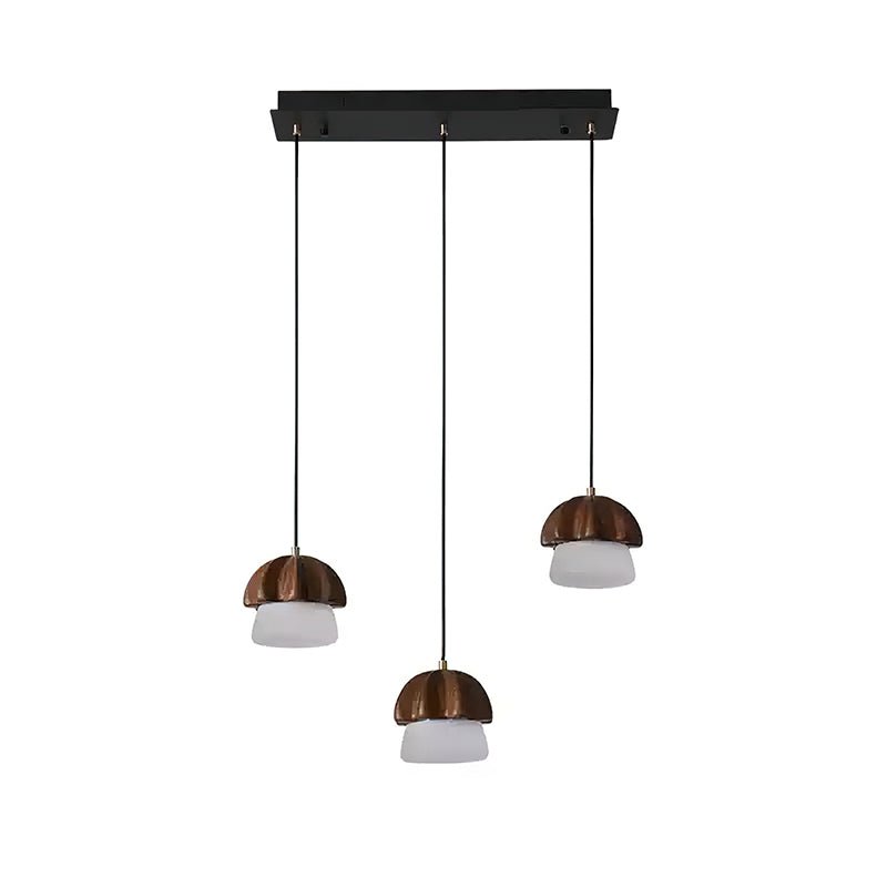 Lustra Pendelleuchte Pilz Cluster Holz Glas-Letslighting