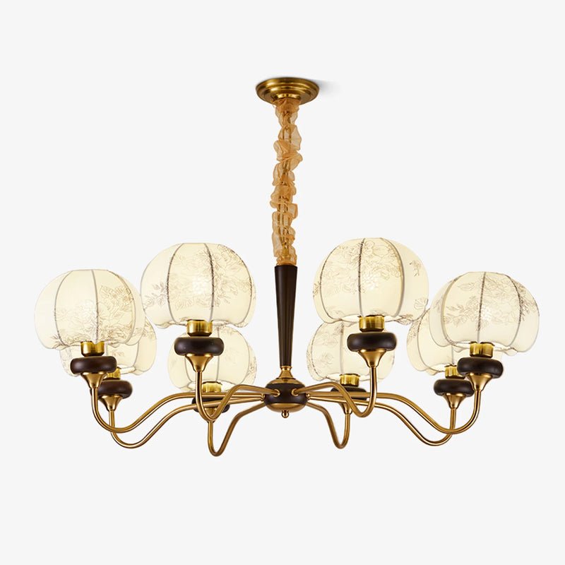 Orchid Vintage Stoff-Kronleuchter-Letslighting