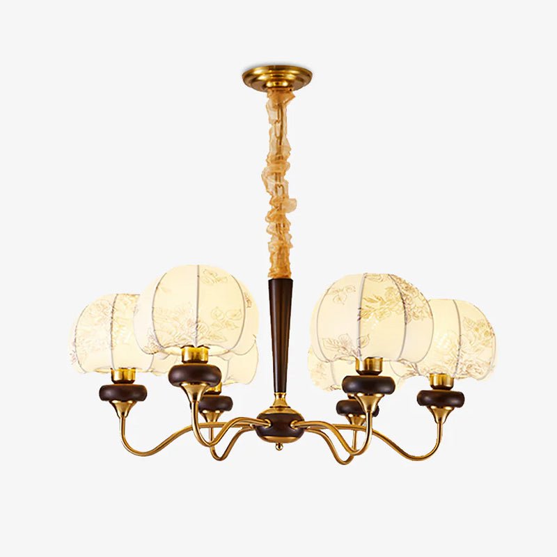 Orchid Vintage Stoff-Kronleuchter-Letslighting