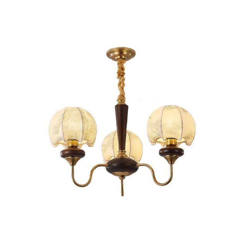 Orchid Vintage Stoff-Kronleuchter-Letslighting