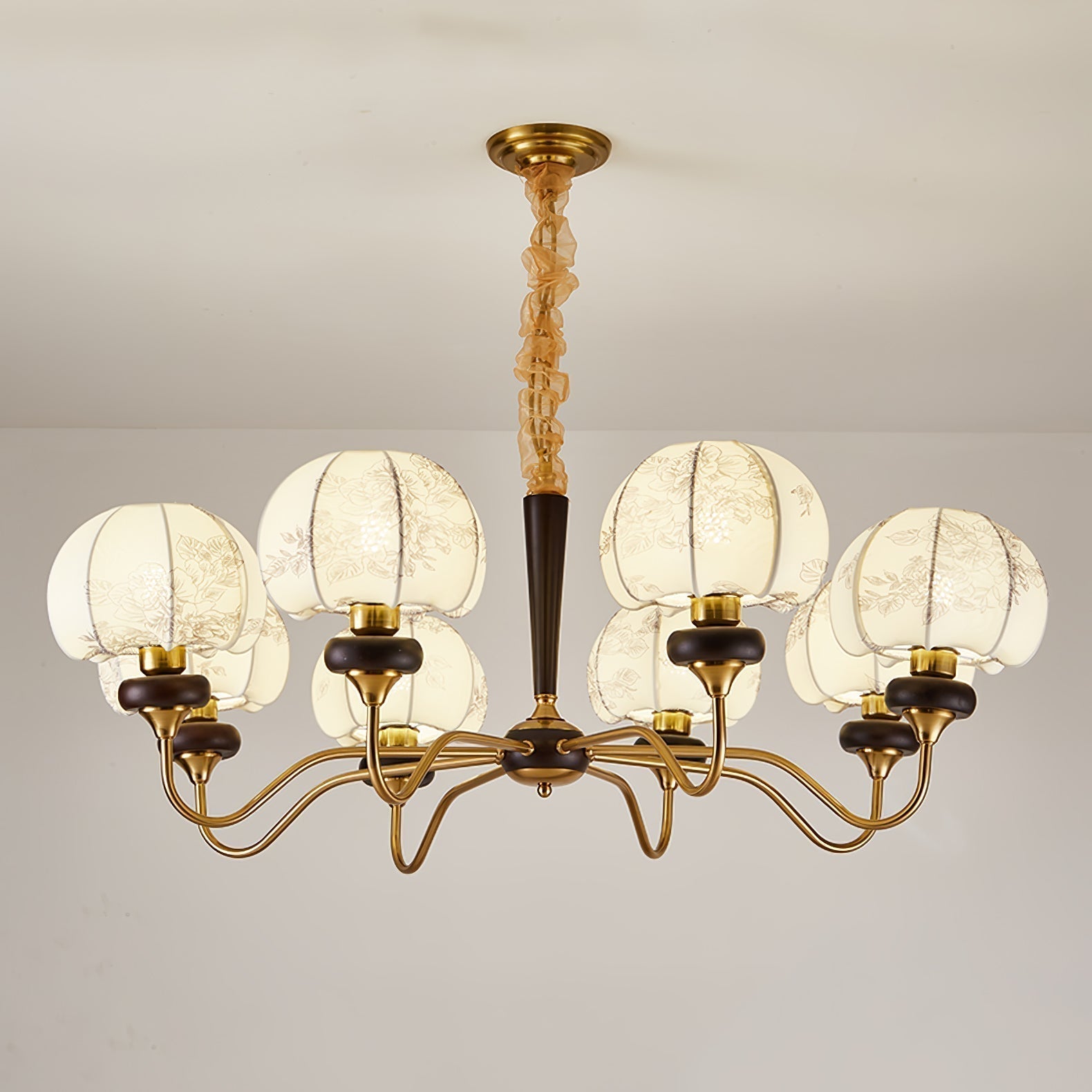 Orchid Vintage Stoff-Kronleuchter-Letslighting