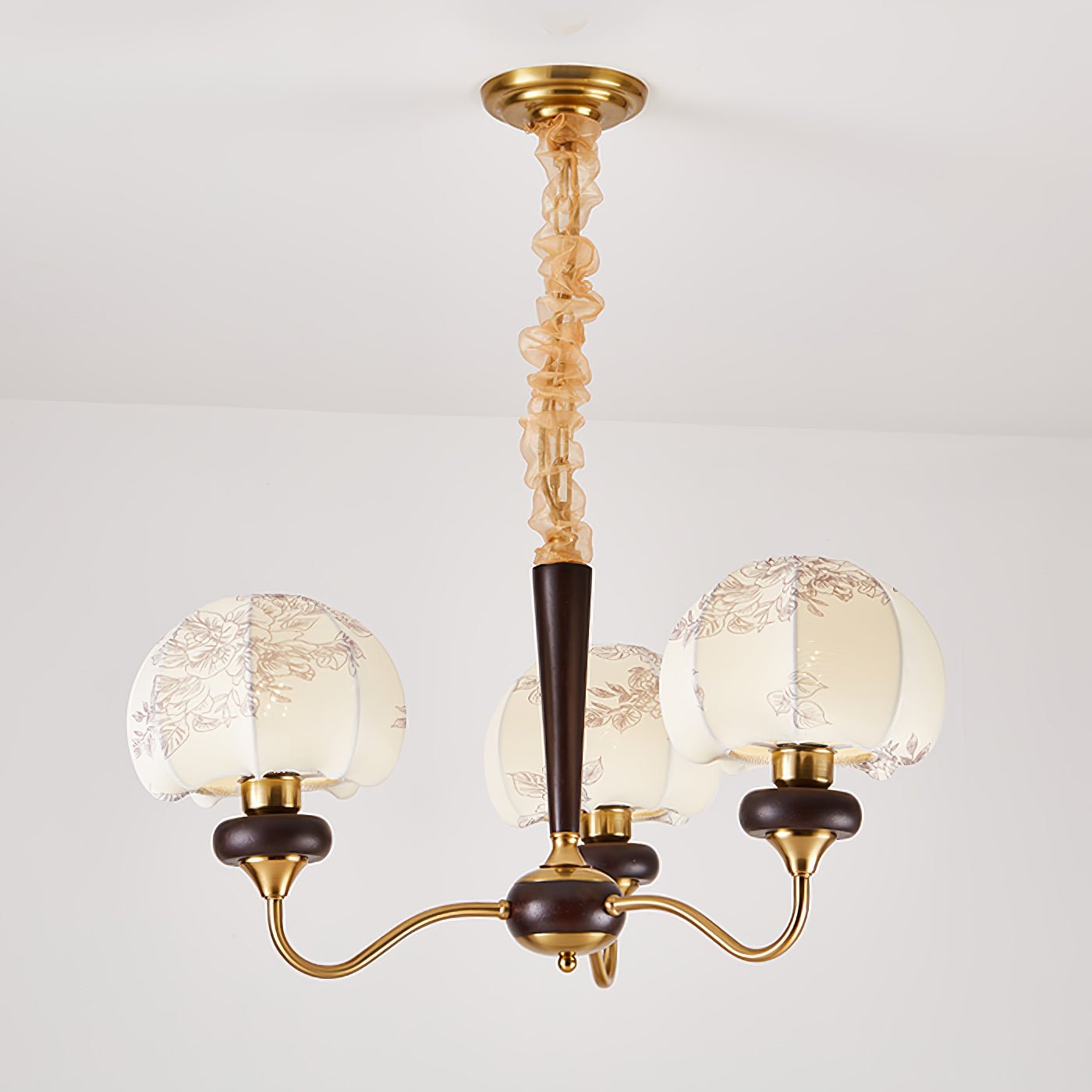 Orchid Vintage Stoff-Kronleuchter-Letslighting