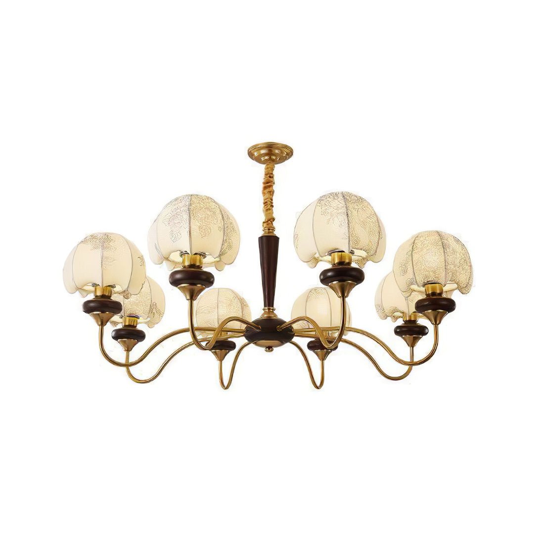 Orchid Vintage Stoff-Kronleuchter-Letslighting