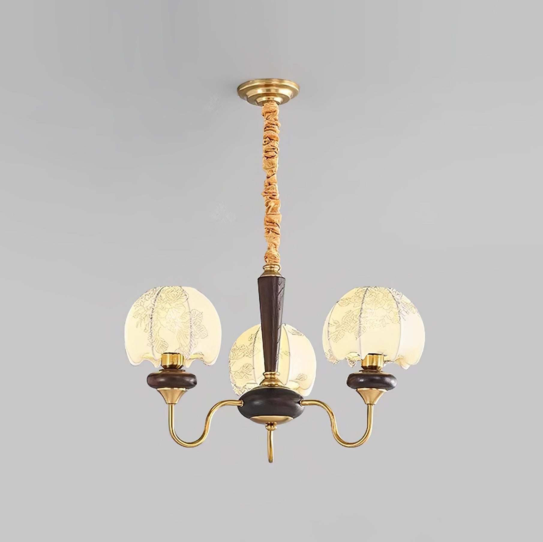 Orchid Vintage Stoff-Kronleuchter-Letslighting